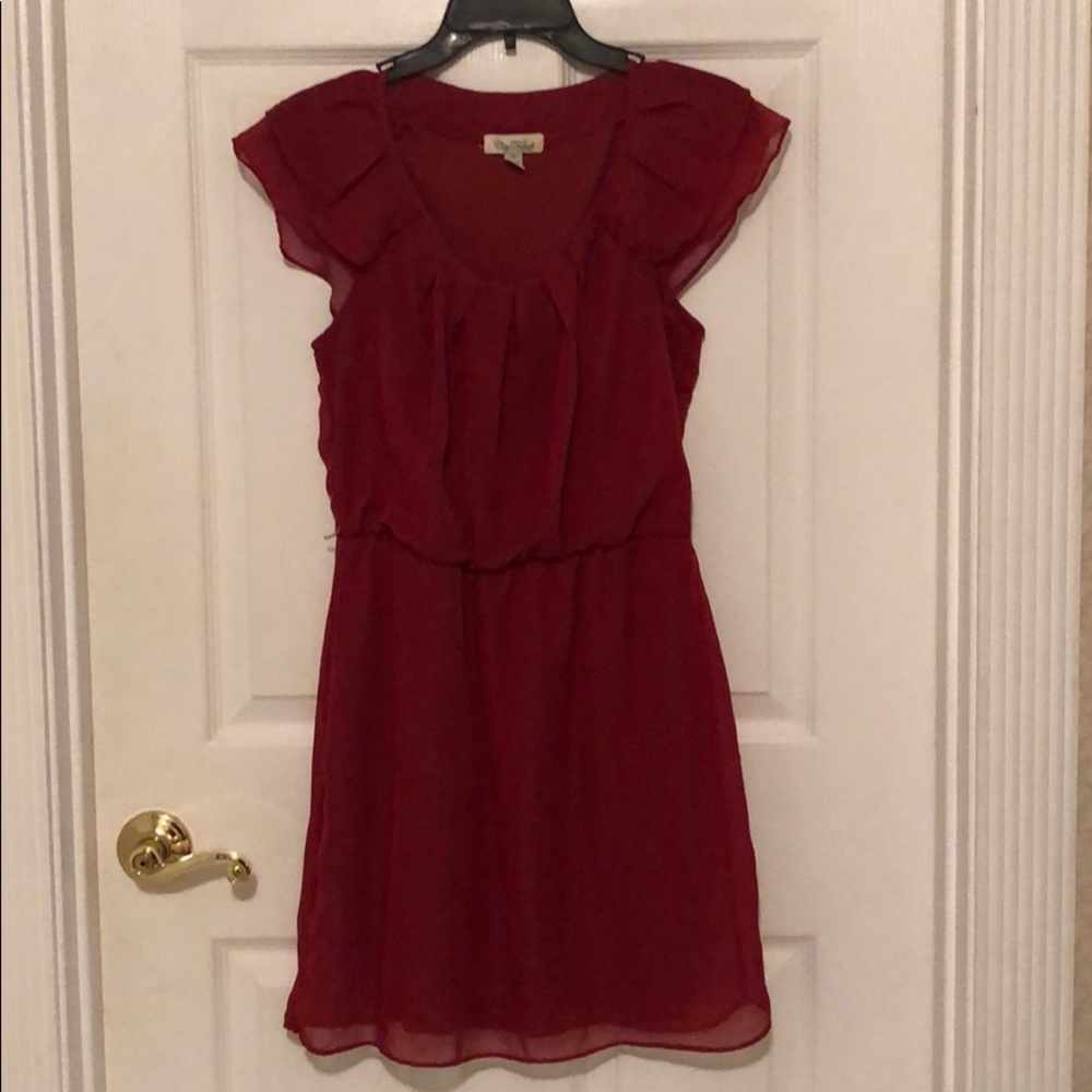 100% polyester red dress, size medium